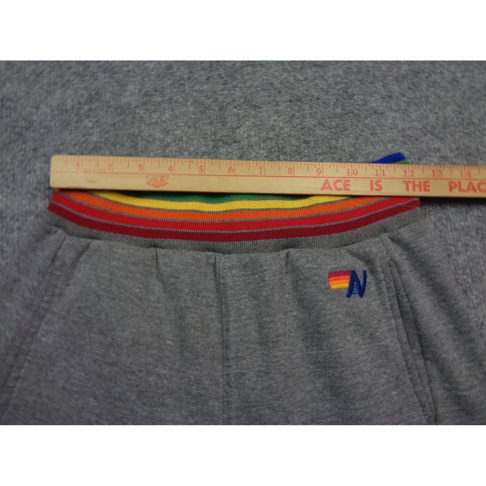 Aviator Nation Sweatpants Womens S Gray Neon Striped Classic Comfort - Picture 10 of 12